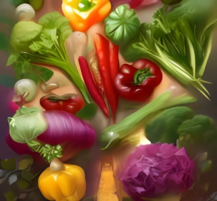 Colorful assortment of fresh vegetables