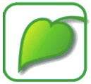 green heart-shaped leaf icon in rounded square