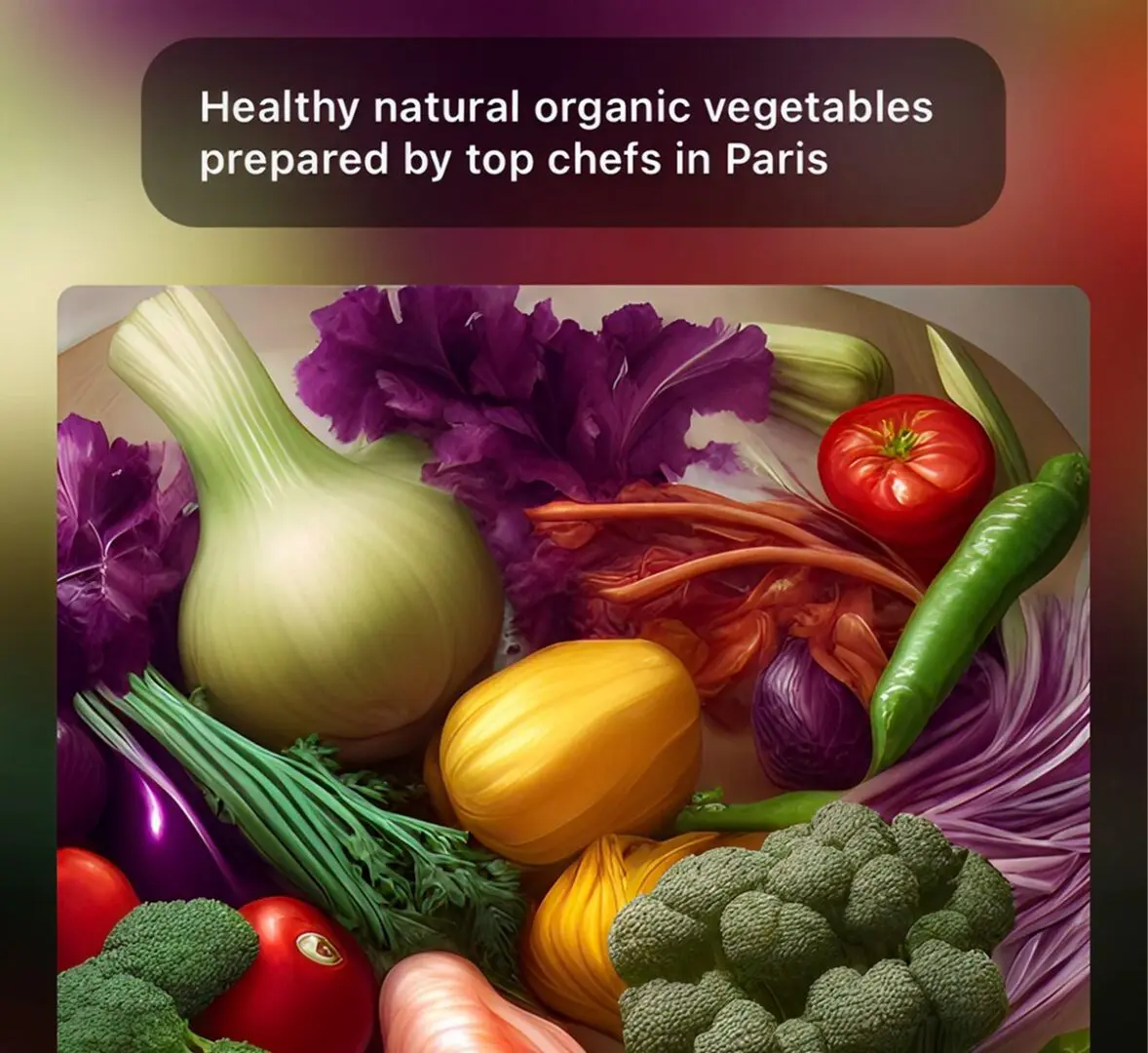 Colorful vegetables with leafy greens