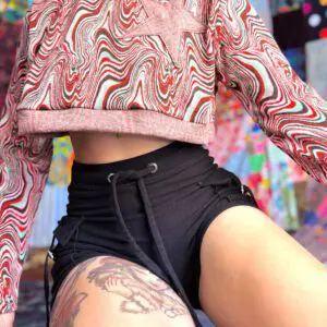 OOAK Trippy Stars Cropped Sweater - OS
