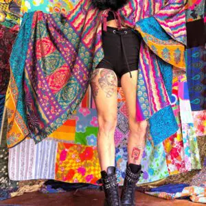OOAK Bold Layered Floof Cape - OSFM