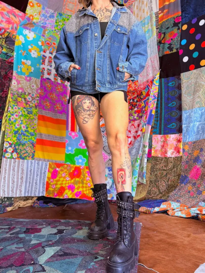 OOAK Patchwork Denim Jacket - M