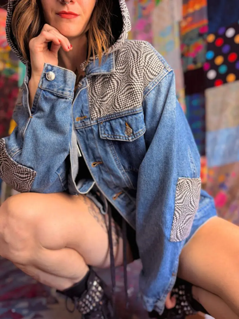 OOAK Patchwork Denim Jacket - M