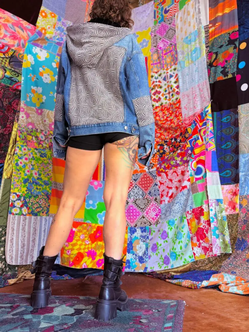 OOAK Patchwork Denim Jacket - M