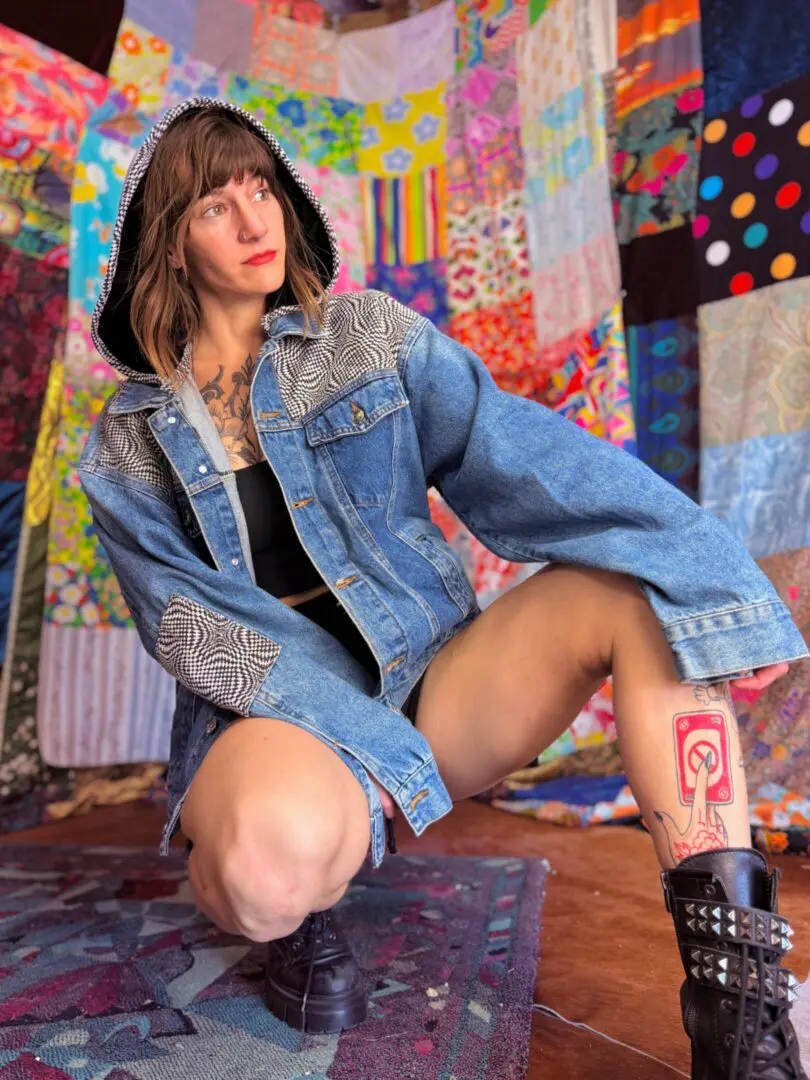 OOAK Patchwork Denim Jacket - M