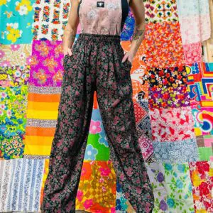 OOAK Mixed Floral Overalls - XS/S