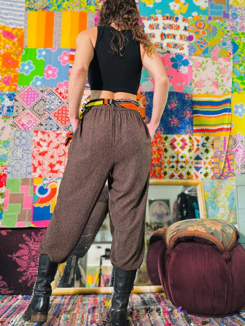 90s Designer Abstract Trousers - S/M