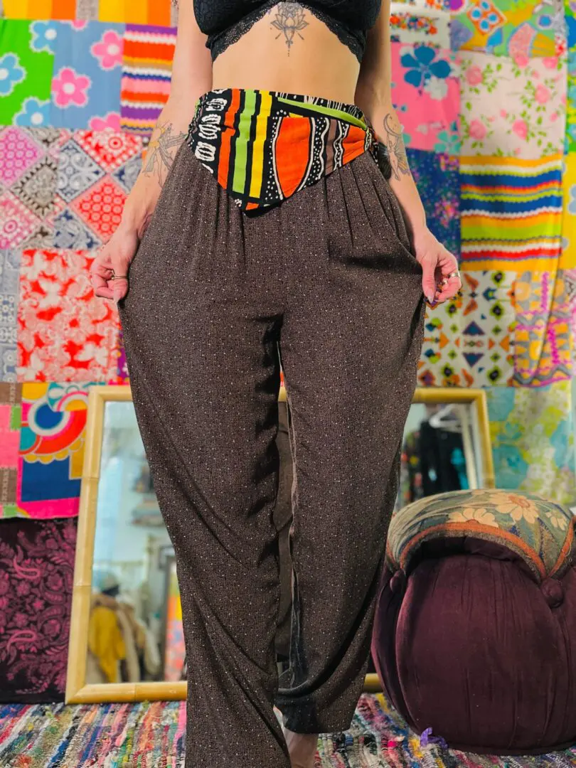 90s Designer Abstract Trousers - S/M