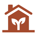 House with plant icon
